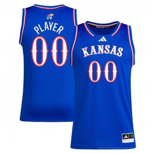 Jayhawks #00 Custom Royal Jersey - Men College Basketball Fan Stitched 92663346