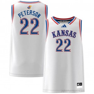 Authentic University of Kansas #22 Darryn Peterson Jersey - White Men High School Basketball Fan Embroidered 95540064