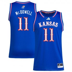 Kansas #11 Jamari McDowell Royal Jersey - Men College Basketball Fan Stitched 26875466