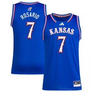 University of Kansas #7 Kohl Rosario Royal Jersey - Men Player Basketball Fan Stitched 14208455