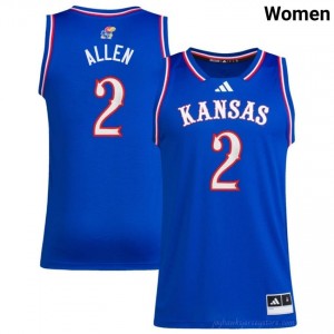 #2 Corbin Allen Licensed KU Jayhawks College Royal Basketball Jersey - Women Hoops Fan Stitched 89546425
