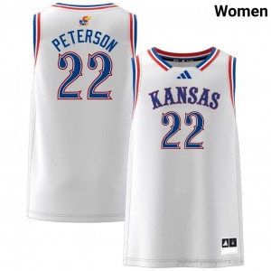 2025 Kansas Darryn Peterson #22 Basketball Jersey - White Women NCAA Hoops Authentic Stitched 68031579