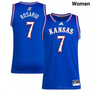 #7 Kohl Rosario Licensed Kansas College Royal Basketball Jersey - Women Hoops Fan Stitched 12262191